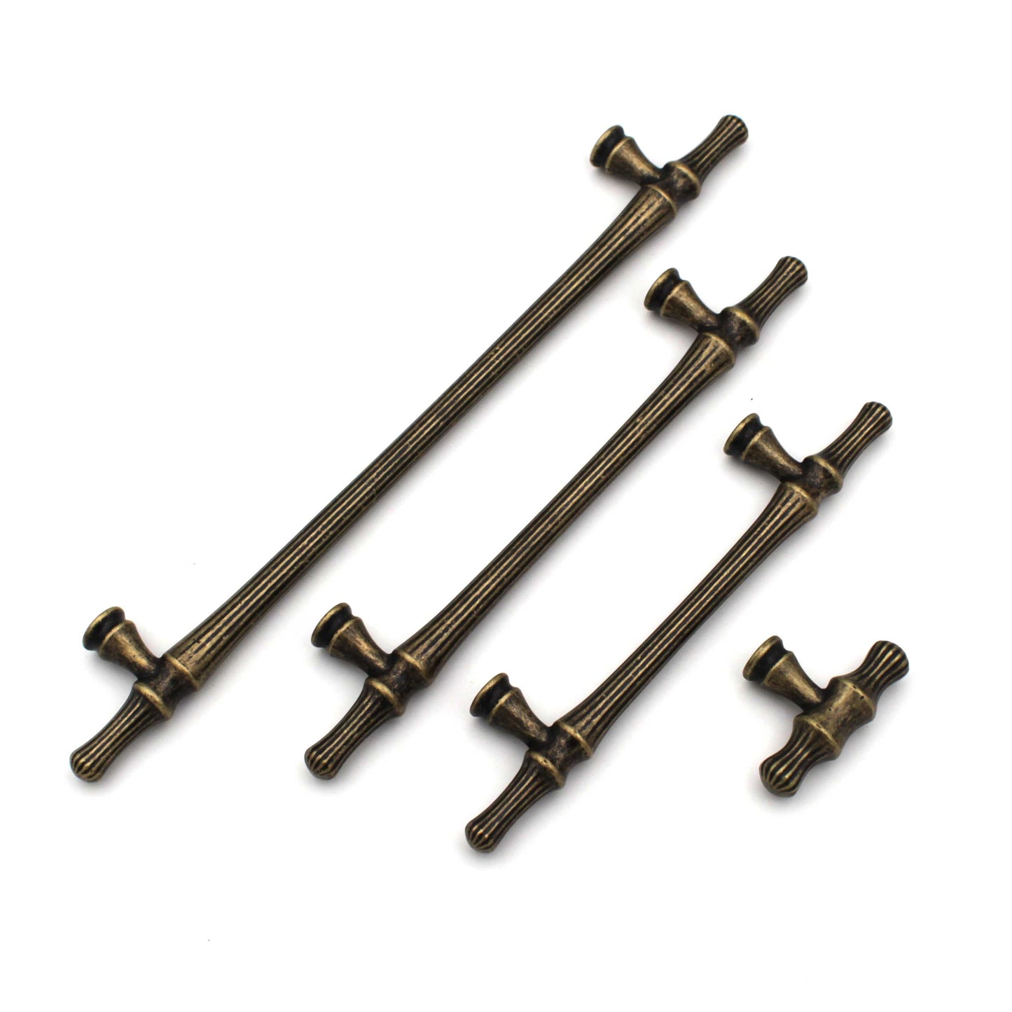 Solid Antique Finish Cabinet Pull Handle – Brass Antique Finish | Modern Bar Handle for Kitchen, Drawer & Wardrobe (1 Pc)