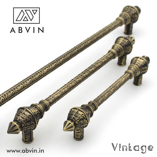 Rajwadi Antique Handles Pulls Cabinet Drawer Dresser Furniture Knob Handle Pulls Matt Dark Gold - 1 piece