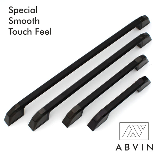 ABVIN Dual Black Bar Handles, Modern Gold Cabinet Hardware, Furniture Pulls for Doors, Cabinets, Cupboards & Drawers
