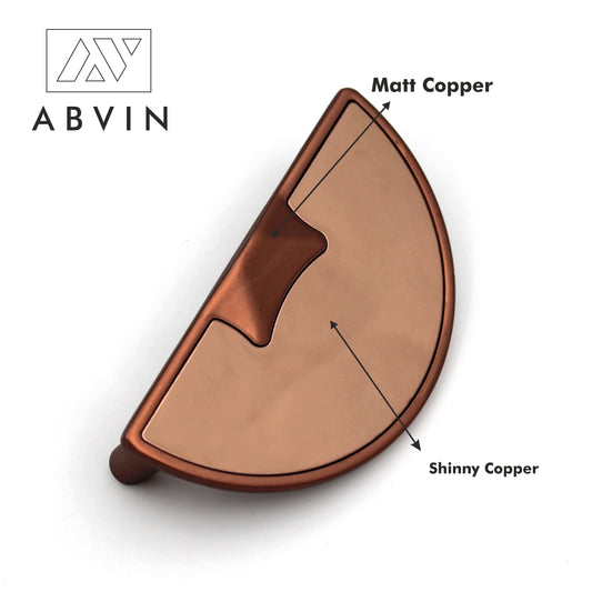 ABVIN 4.5" Semi Circle PVD Dual Rose Gold Unique Cabinet Beautiful Drawer Knobs, Decorative Dresser Drawer Pulls Home & Kitchen Décor - 1 Half Piece