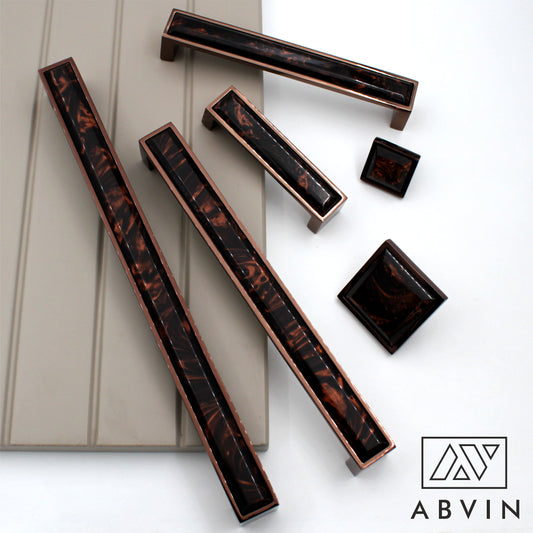 Modern Corian Marble Handles Pulls Cabinet Drawer Dresser Furniture Knob Handle Appliance Pulls - 1 pcs