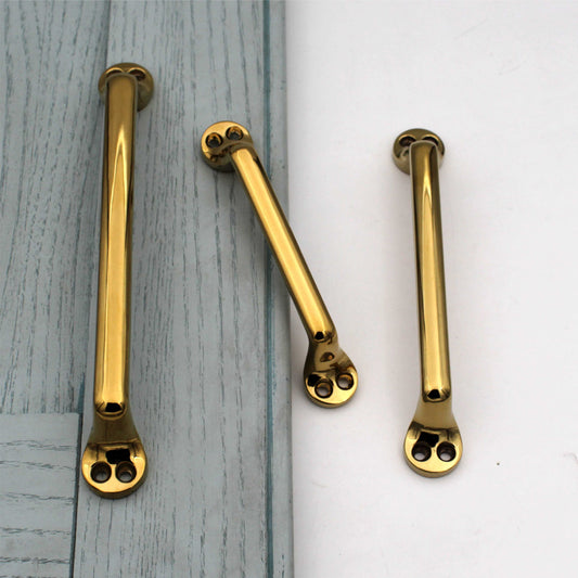 ABVIN PVD Glossy Gold Vintage Bar Handles Outer Screws for Doors and Cabinets , Modern Gold Cabinet Hardware, Furniture Pulls for Doors, Cabinets, Cupboards & Drawers ( 1 pcs )