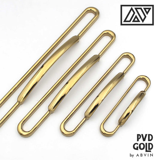 Modern Gold Finish Handles Pulls Cabinet Drawer Dresser Furniture Knob Handle Pulls - 1 piece