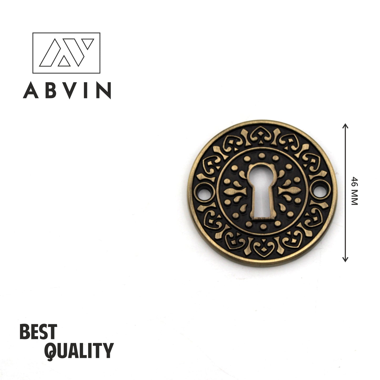 Round Antique Finish Keyhole with Design, Key Hole for Lock - 1 pcs