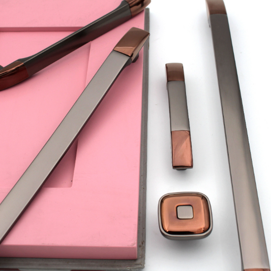 ABVIN Grey Gold Handles, Modern Cabinet Hardware, Furniture Pulls for Doors, Cabinets, Cupboards & Drawers ( 1 pcs )