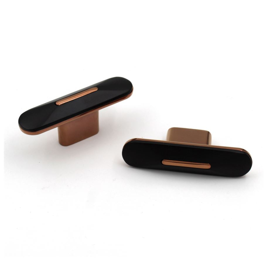 Copper Black Handles, Modern Cabinet Hardware, Furniture Pulls for Doors, Cabinets, Cupboards & Drawers ( 1 pcs )
