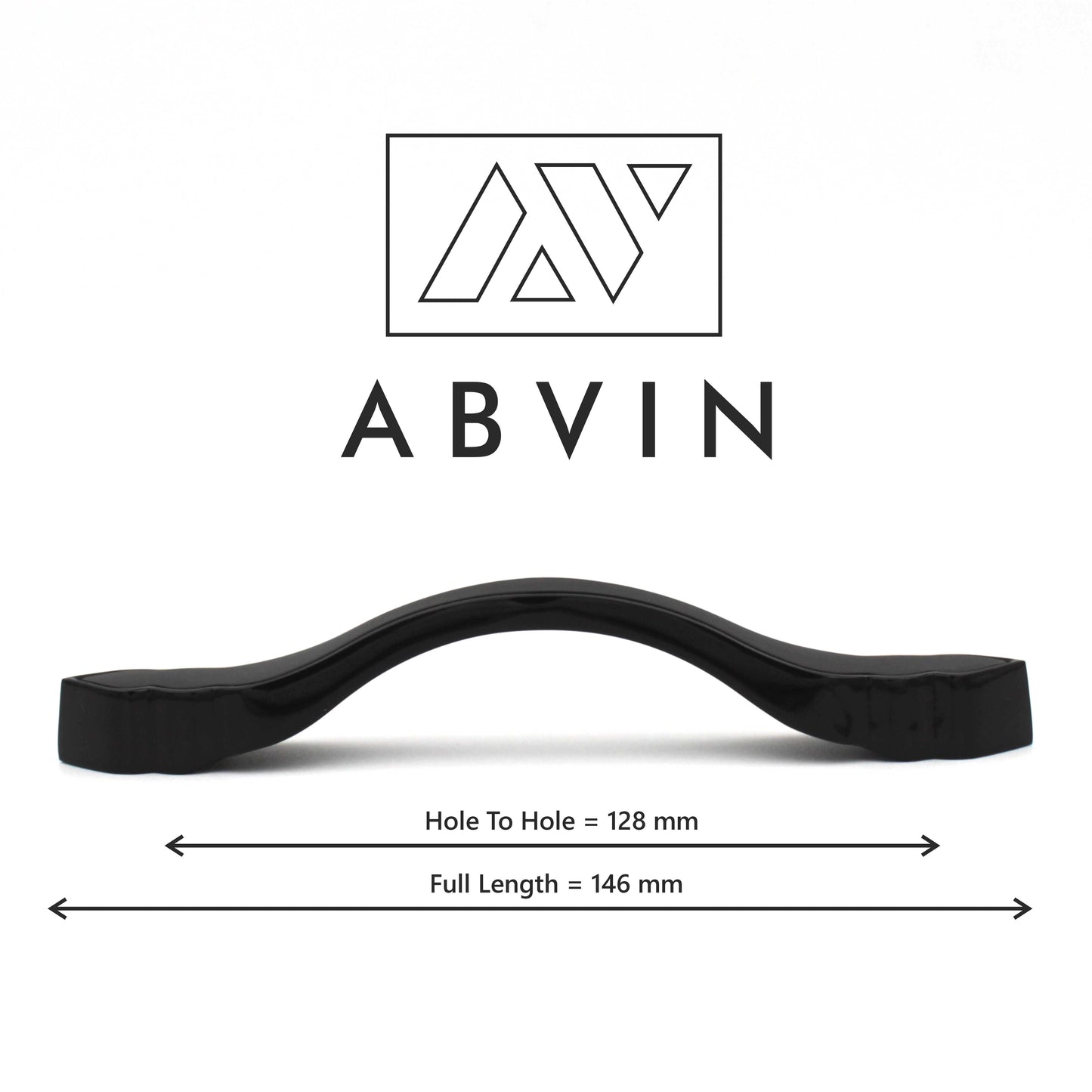 ABVIN Dual Black Bar Handles, Modern Cabinet Hardware, Furniture Pulls -01 piece