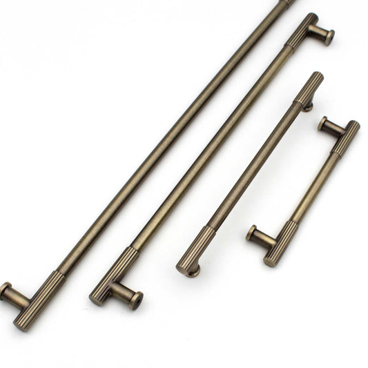 Solid Brass Finish Cabinet Pull Handle – Antique Finish | Modern Bar Handle for Kitchen, Drawer & Wardrobe (1 Pc)