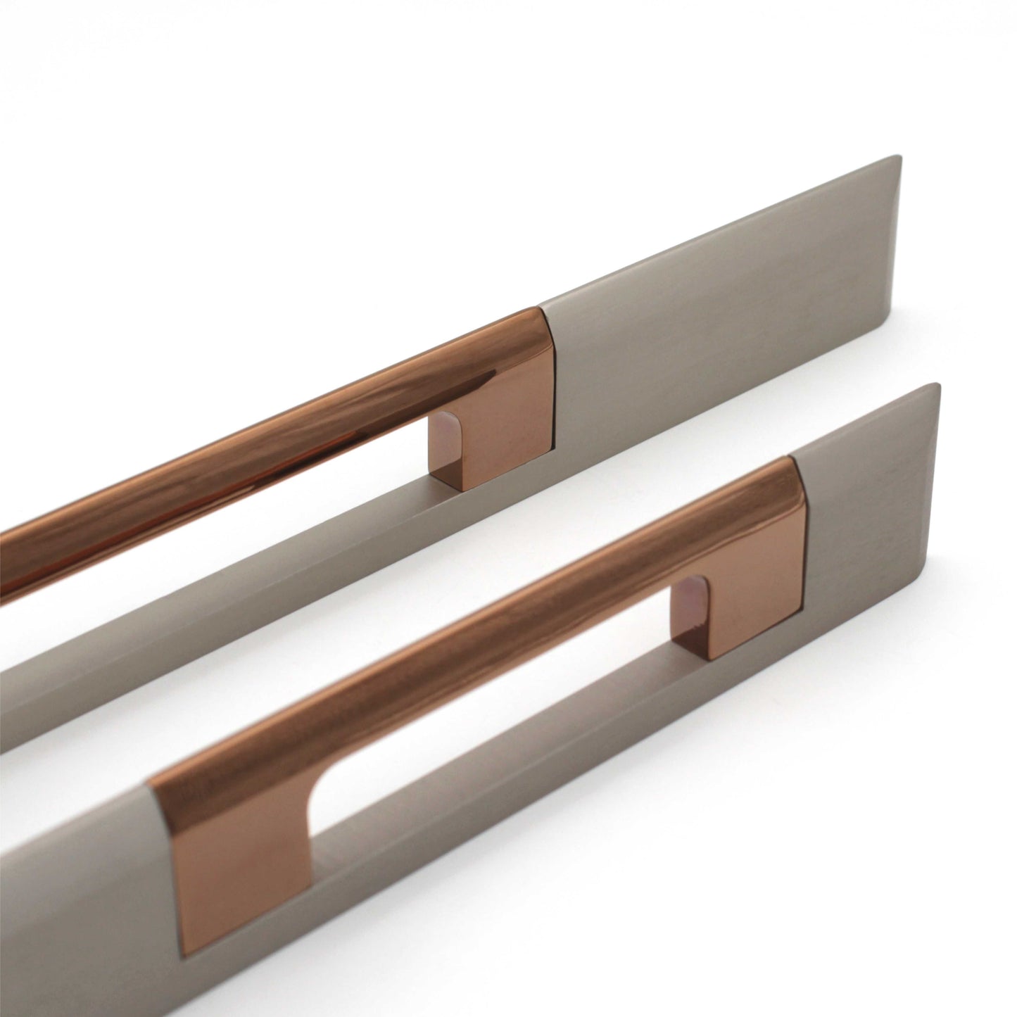 Modern Brush Silver Copper Handles Pulls Cabinet Drawer Dresser Furniture Knob Handle Appliance Pulls - 1 piece