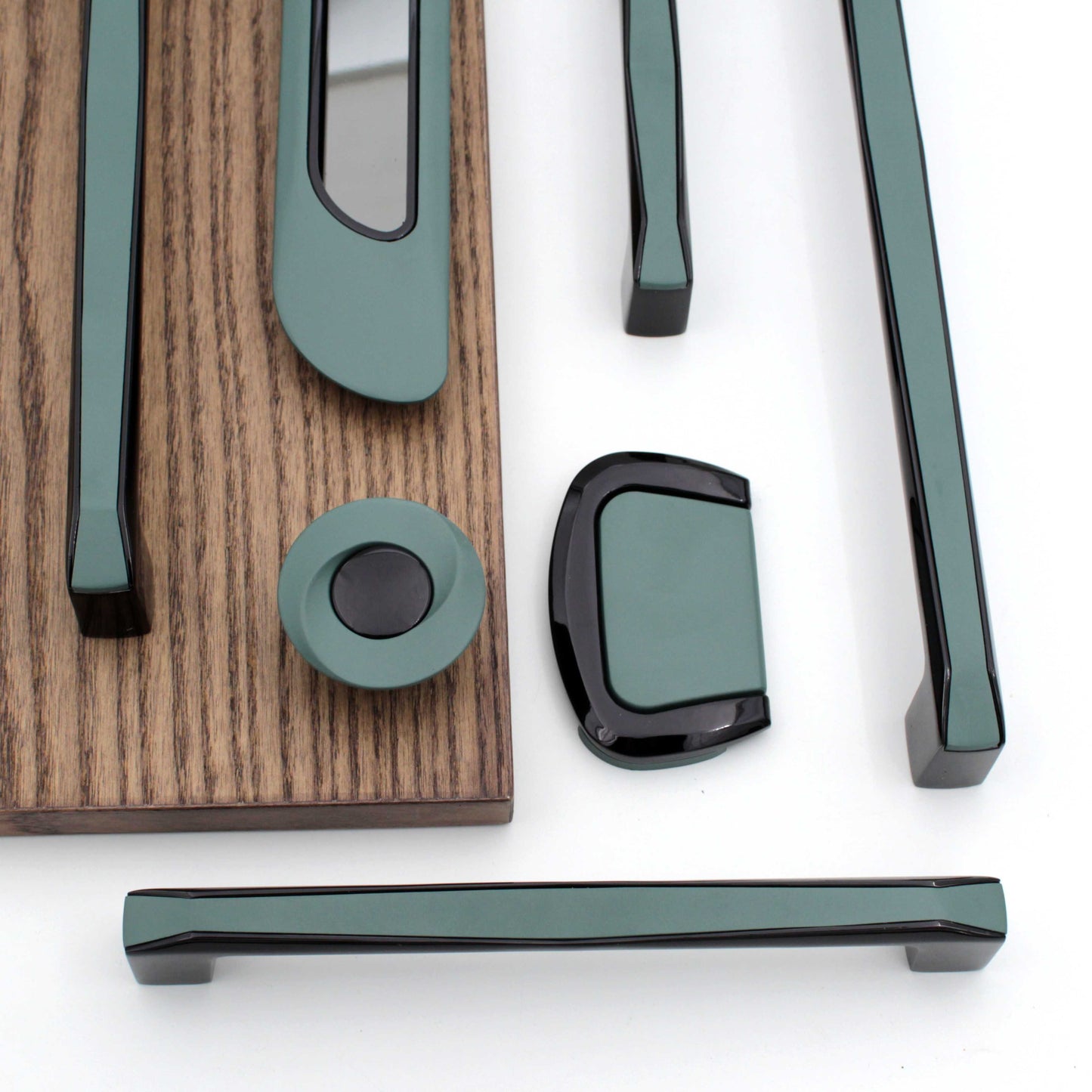 ABVIN Black Green Handles, Modern Cabinet Hardware, Furniture Pulls for Doors, Cabinets, Cupboards & Drawers