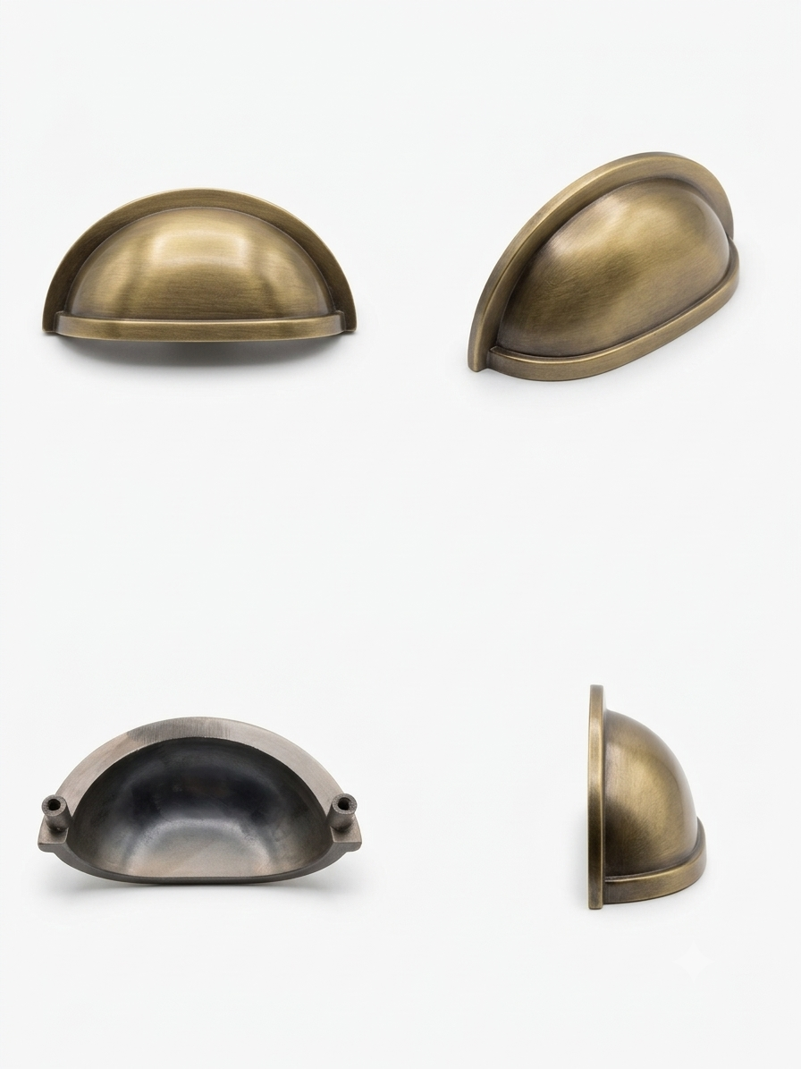 Antique Classical Cup Pulls Cabinet Handles for Hardware Cabinets, Cupboards and Drawers - 1 pcs