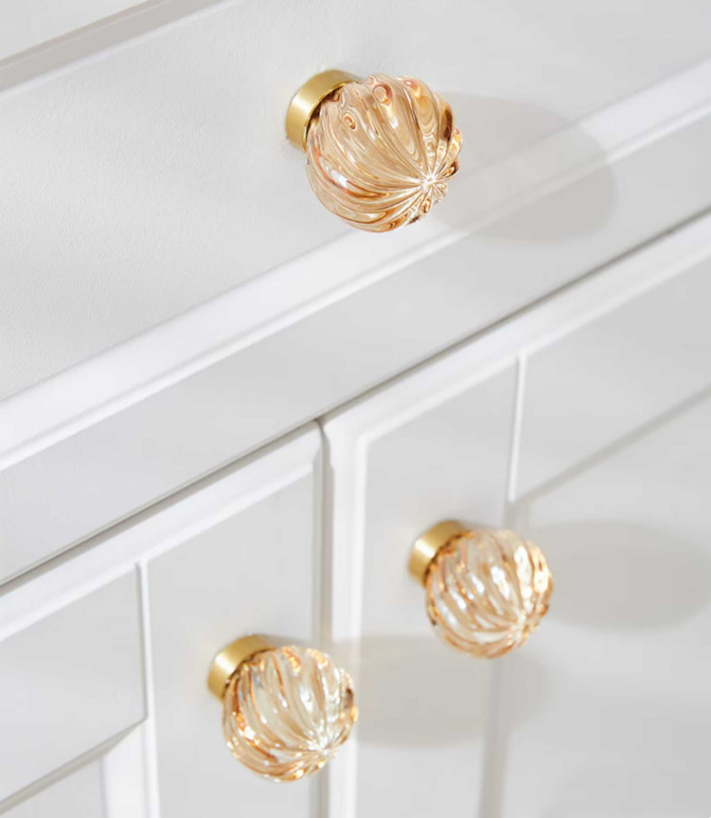 Round Crystal Knobs Pulls Champagne Handles Transparent Wardrobe Dresser Drawer Furniture Hardware (1 pcs)