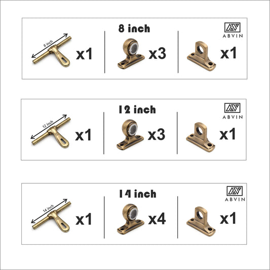 Main Door Brass Aldrop – 100% Handmade Solid Brass Latch, Brass Sliding Door Bolt