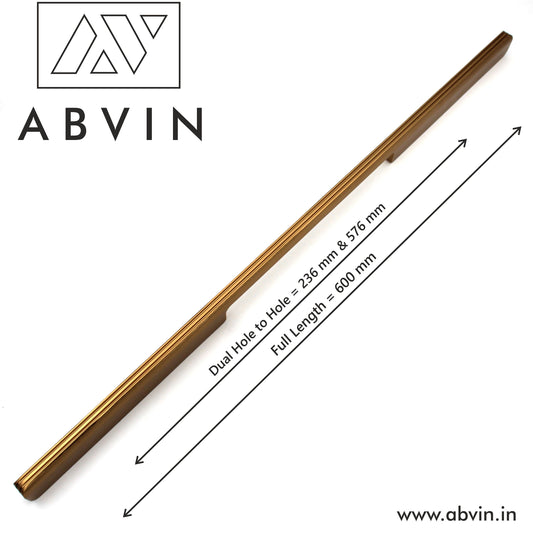 ABVIN Brush Gold Finish Door Handle and Drawer Handles, Door Handle and Door Pull Handle, Handles for wardrobes (1 Pcs)