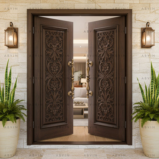 AV-EXP-004 24 inch Pure Brass Vintage Antique Door Handle for Main Door Handles, Pulls for Front Door - 1 pcs