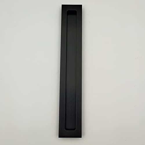 Matt Black Concealed Sliding Door Handle and Concealed Door Pull Handle, for All Type Wardrobe & Cupboard Door, Also Fits All Type Drawer. ( 1 Pcs )