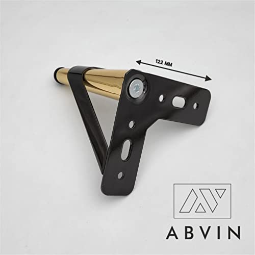 4PC Black Gold Metal Furniture Legs, Modern Style Coffee Table Sofa Feet Kitchen Table Legs Bathroom Cabinet Cupboard Feet, DIY Furniture Hardware