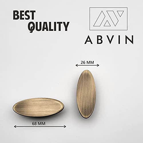 ABVIN Oval Antique Knobs Unique Cabinet Pulls, Beautiful Drawer Knobs, Decorative Knobs, Dresser Knobs, Drawer Pulls, Knobs and Pulls - Pack of 2