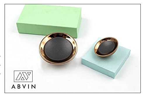 Grey Rosegold Round Knob for Cabinet Drawers - 1 pcs (Large)