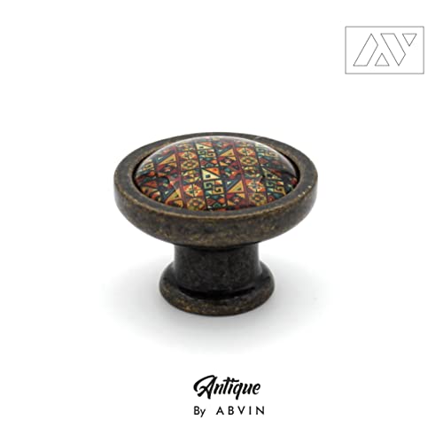 Heritage Collection Round Knobs Unique Cabinet Pulls, Beautiful Drawer Knobs, Decorative Knobs, Dresser Knobs, Drawer Pulls, Knobs and Pulls - ABVIN0012 - 1 pcs