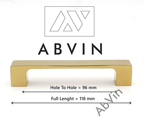 ABVIN Premium PVD Gold Bar Handles, Modern Gold Cabinet Hardware, Furniture Pulls for Doors, Cabinets, Cupboards & Drawers ( 1 pcs )