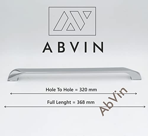 ABVIN Premium Curve Chrome Bar Handles, Modern Gold Cabinet Hardware, Furniture Pulls for Doors, Cabinets, Cupboards & Drawers ( 1 pcs )