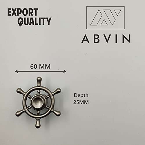 Ship Wheel Shape Knobs for Drawers - Sartin Finish - 1 PCS