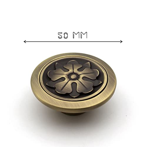 Premium Flower Round Knobs Unique Cabinet Pulls, Beautiful Drawer Knobs, Decorative Knobs, Dresser Knobs, Drawer Pulls, Knobs and Pulls - 1 pcs