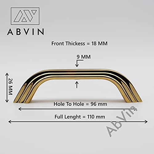 Premium Solid PVD Gold Antique Bar Handles, Modern Gold Cabinet Hardware, Furniture Pulls for Doors, Cabinets, Cupboards & Drawers - 1 piece