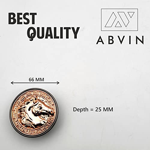 ABVIN Rose Gold Round Knobs Cabinet Beautiful Decorative Dresser Knobs Drawer Pulls Handles - ABVIN008 - Rose Gold Grey Finish - 1 Pcs