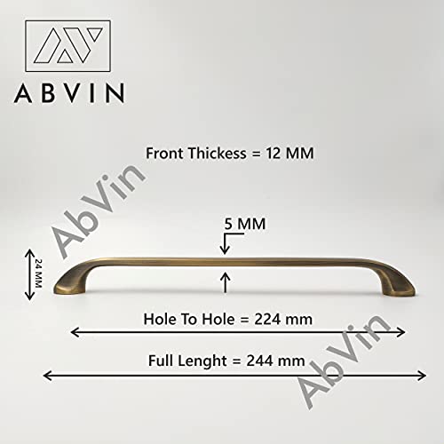 Premium Solid Brass Bar Handles, Modern Gold Cabinet Hardware, Furniture Pulls for Doors, Cabinets, Cupboards & Drawers ( 1 pcs )