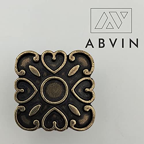 Imported Antique Four Heart Knobs for Kitchen Drawer Cabinet Wardrobe knob - 1 pcs