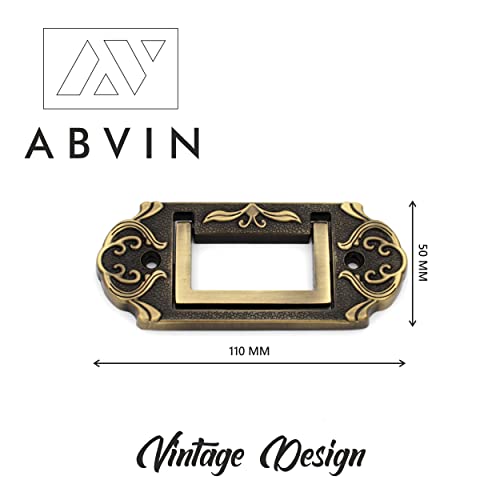 ABVIN Kadi Antique Carving Rectangular Drop Pulls Vintage Antique Old Drawer Unique Cabinet Beautiful Drawer Knobs Decorative Dresser Drawer Pulls - Antique - 1 Pcs