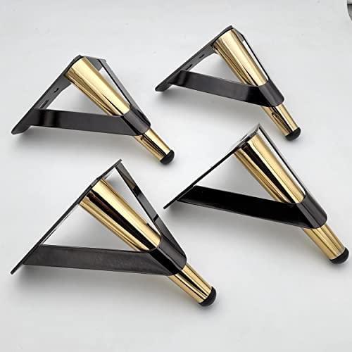 4PC Black Gold Metal Furniture Legs, Modern Style Coffee Table Sofa Feet  Kitchen Table Legs Bathroom Cabinet Cupboard Feet, DIY Furniture Hardware