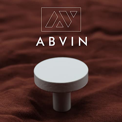 Solid Brass Round White Knobs for Kitchen Drawer Cabinet Wardrobe knob - White - 30mm - 1 Pcs