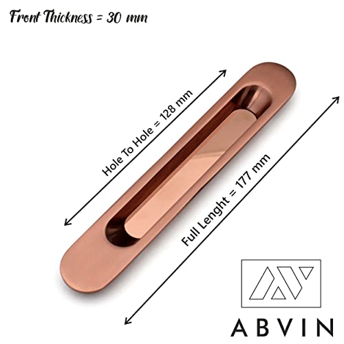 Slim Rosegold Concealed Sliding Door Handle and Concealed Door Pull Handle, for All Type Wardrobe & Cupboard Door, Also Fits All Type Drawer. ( 1 Pcs )