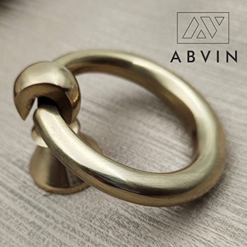 ABVIN Golden Solid Brass Drop Pull - Latkan - Unique Cabinet Pulls, Beautiful Drawer Knobs, Decorative Knobs, Dresser Knobs, Drawer Pulls, Knobs and Pulls - 1 Pcs