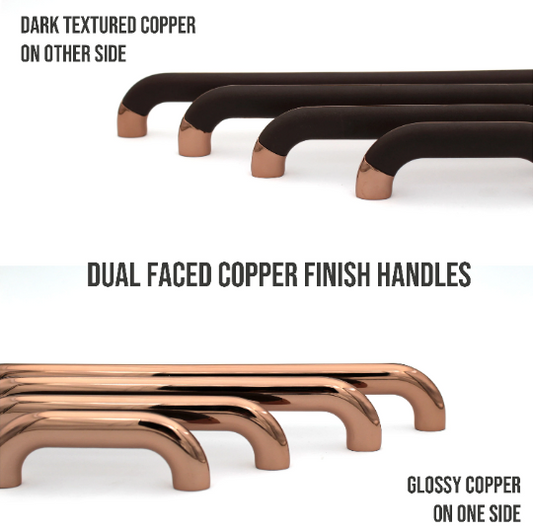 Modern Slim Dual Side Textured Copper Cabinet Hardware, Furniture Pulls for Doors, Cabinets, Cupboards & Drawers -1 Piece