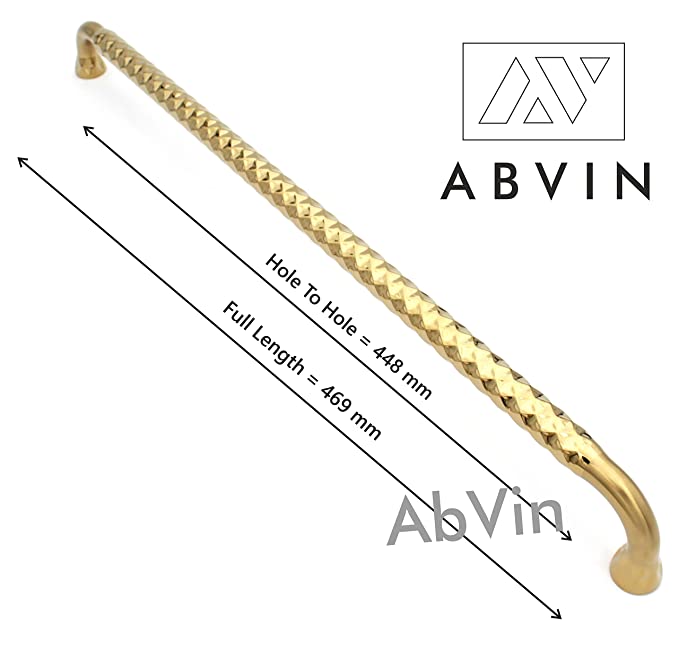 ABVIN Premium Diamond Gold Handles, Modern Gold Cabinet Hardware, Furniture Pulls for Doors, Cabinets, Cupboards & Drawers -1 Piece