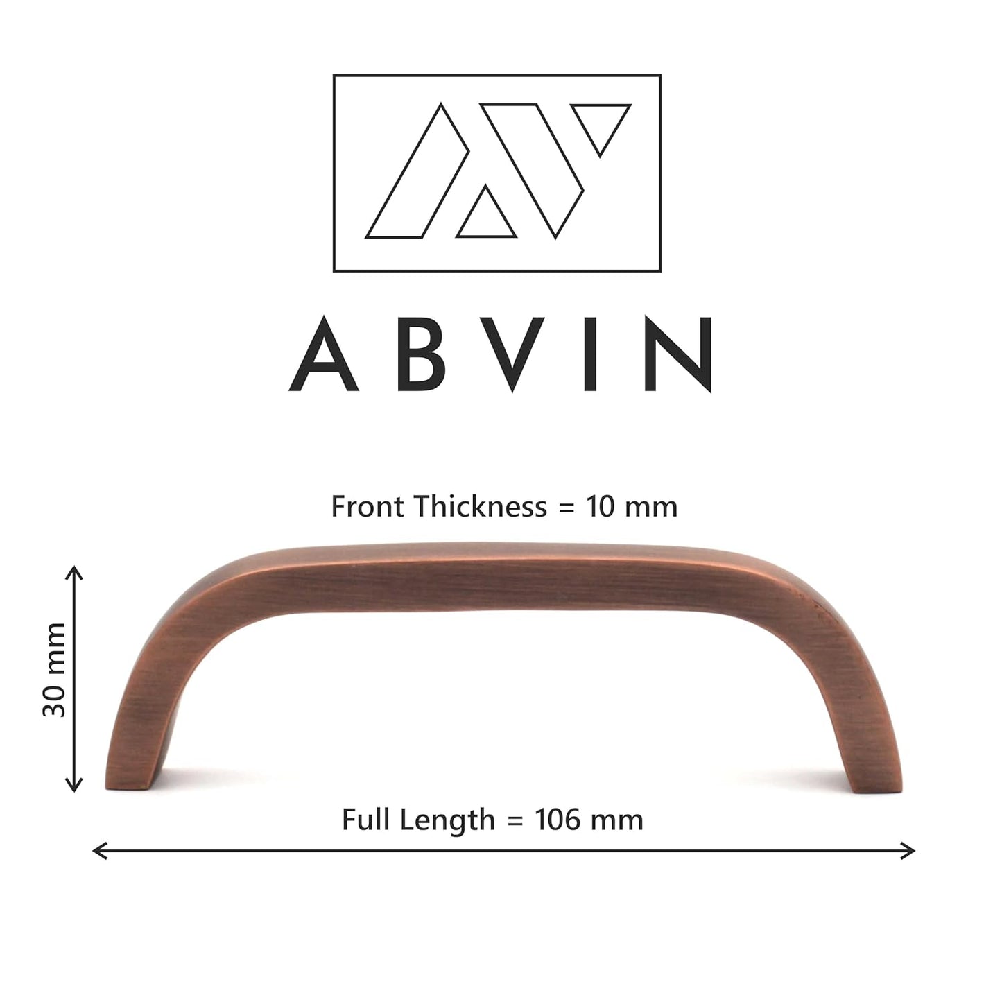 Premium Copper Thin Solid Brass Bar Handles, Modern Gold Cabinet Hardware Furniture Pulls for Doors, Cabinets, Cupboards & Drawers -1 Piece