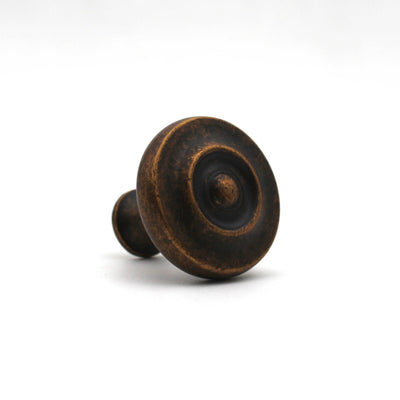 Antique Bronze Cabinet Knob – 30 mm Round Furniture Drawer Pull