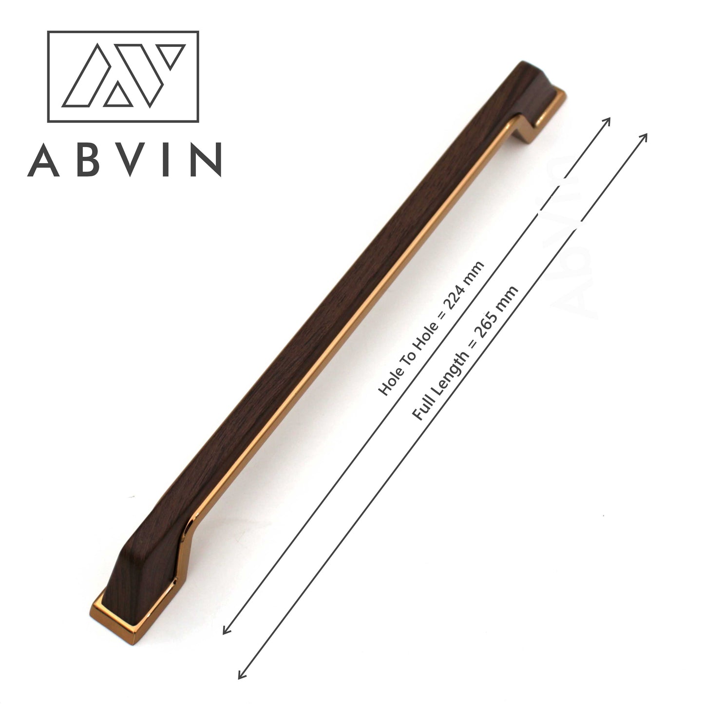 Modern Wood Copper Handles Pulls Cabinet Drawer Dresser Furniture Knob Handle Appliance Pulls - 1 piece