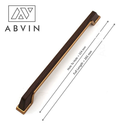 Modern Wood Copper Handles Pulls Cabinet Drawer Dresser Furniture Knob Handle Appliance Pulls - 1 piece