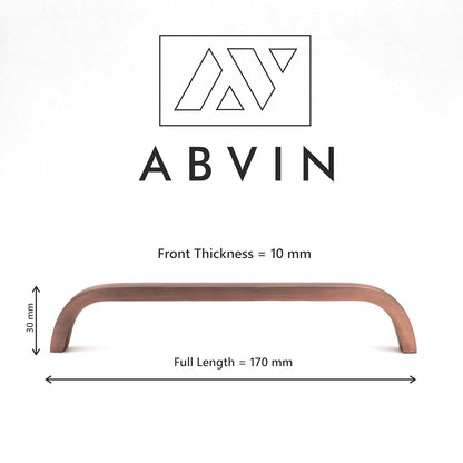 Premium Copper Thin Solid Brass Bar Handles, Modern Gold Cabinet Hardware Furniture Pulls for Doors, Cabinets, Cupboards & Drawers -1 Piece