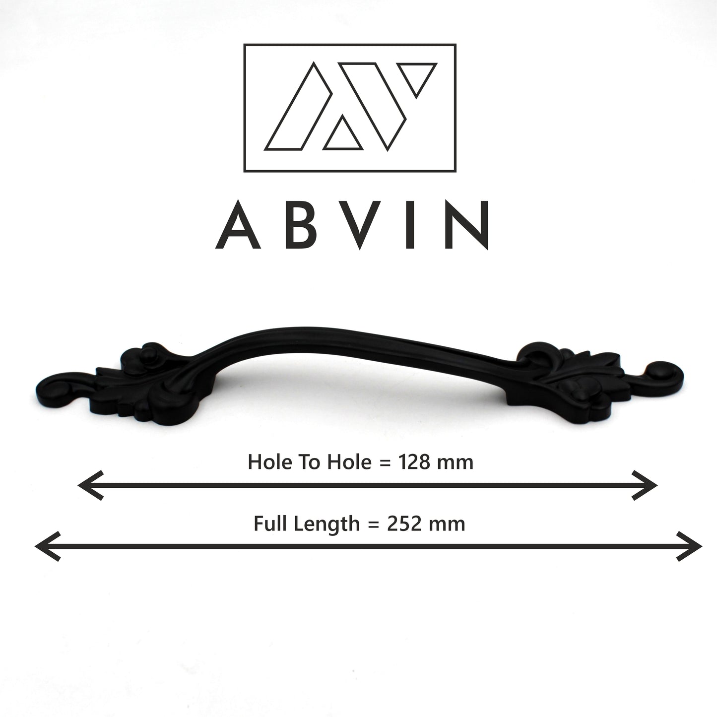 ABVIN Black Flower Vintage Bar Handles Cabinet Hardware, Furniture Pulls for Doors, Cabinets, Cupboards & Drawer