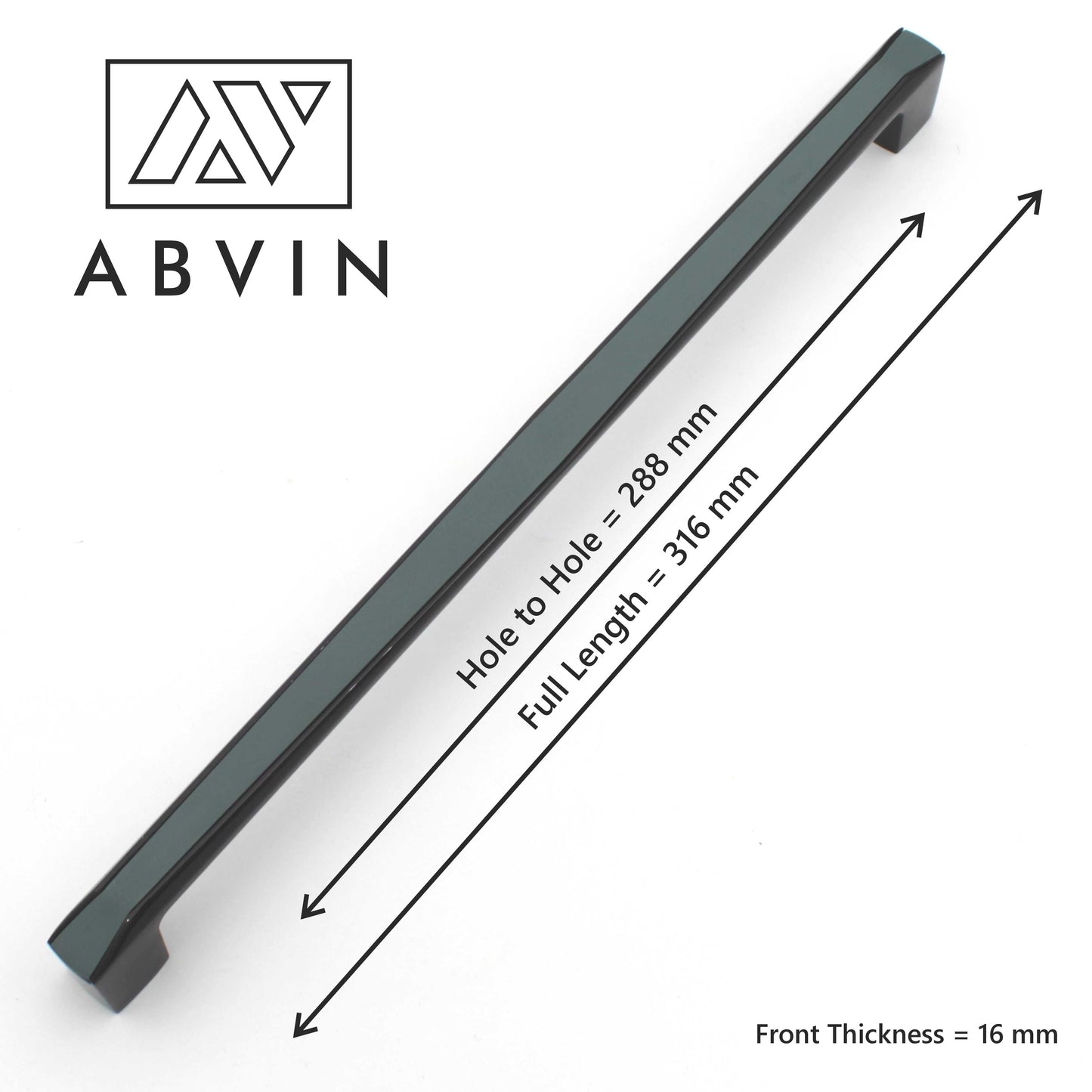 ABVIN Black Green Handles, Modern  Cabinet Hardware, Furniture Pulls for Doors, Cabinets, Cupboards & Drawers