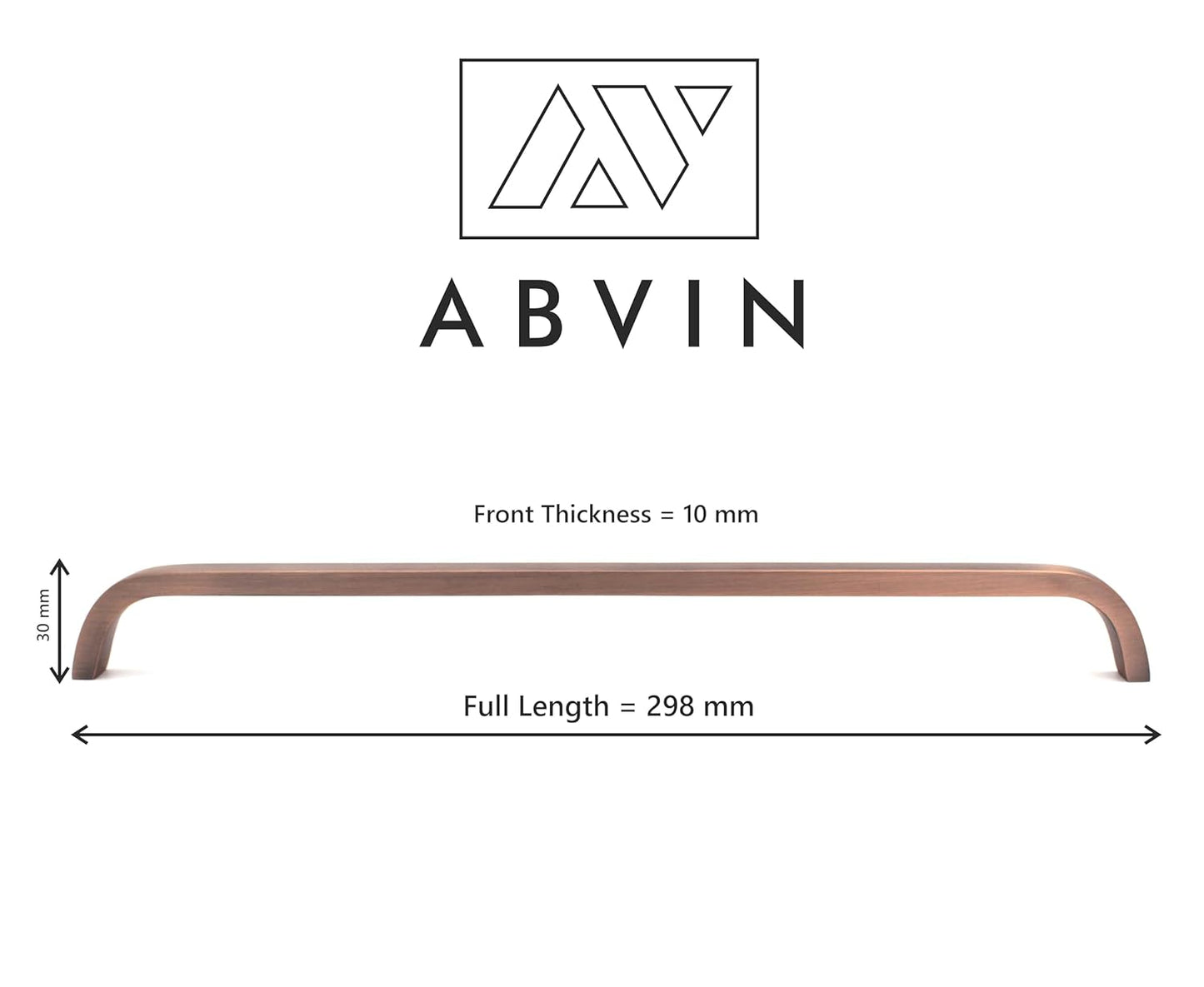 Premium Copper Thin Solid Brass Bar Handles, Modern Gold Cabinet Hardware Furniture Pulls for Doors, Cabinets, Cupboards & Drawers -1 Piece