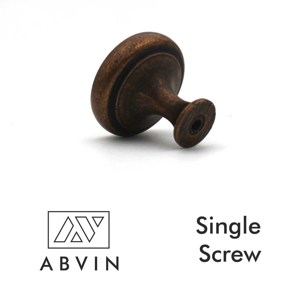Antique Bronze Cabinet Knob – 30 mm Round Furniture Drawer Pull