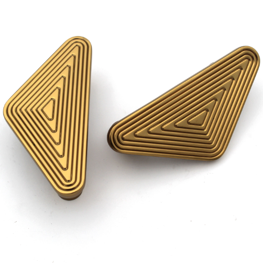 Brushed Gold Solid Half Style Door Cabinet Wardrobe Handles
