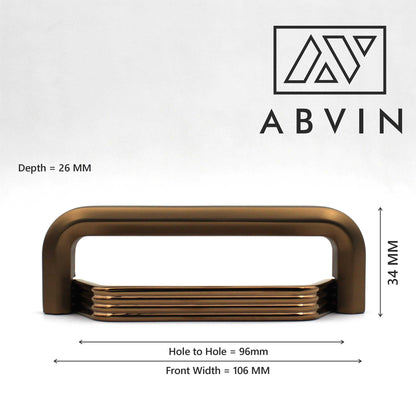 ABVIN Linning Dual Copper Modern Cup Pulls Cabinet Handles for Hardware Cabinets, Cupboards and Drawers - 1 pcs